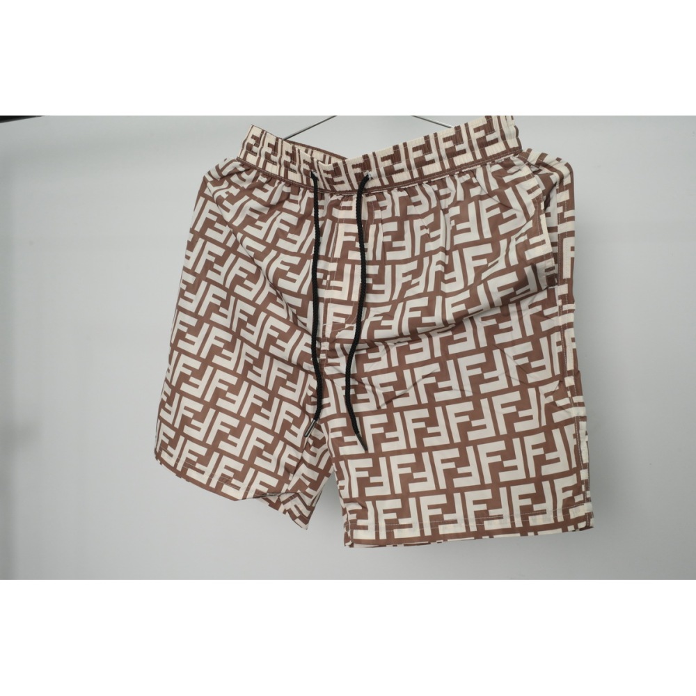 Fendi Fabric Swim Shorts Beige CK AA9BN