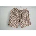 Fendi Fabric Swim Shorts Beige CK AA9BN