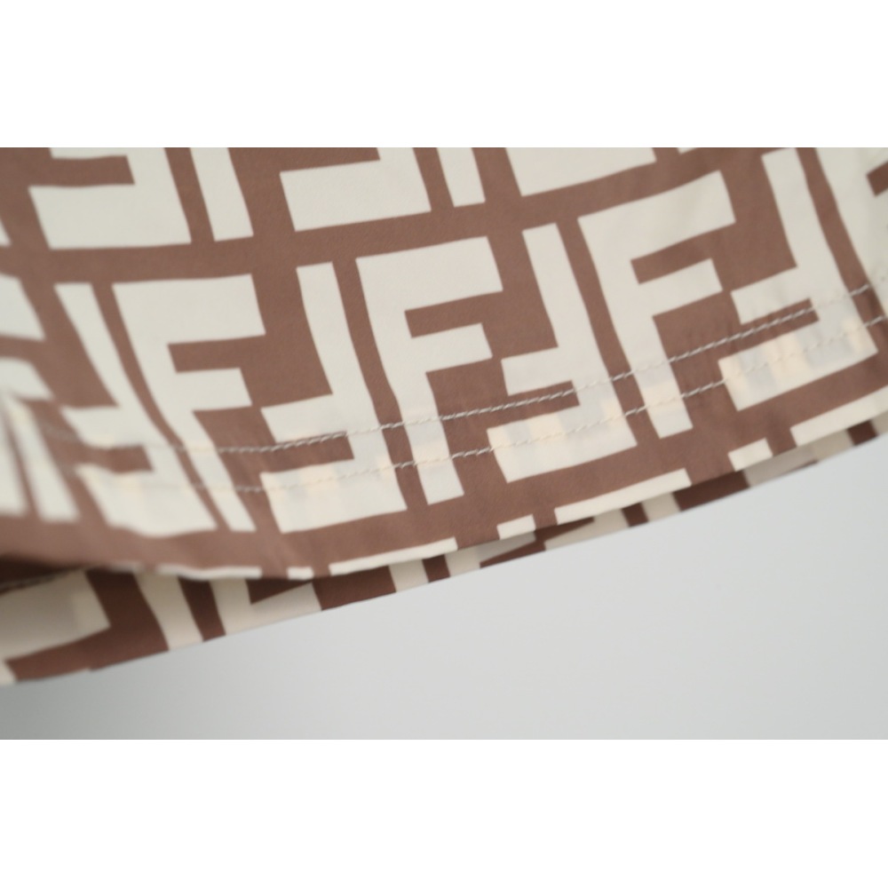 Fendi Fabric Swim Shorts Beige CK AA9BN