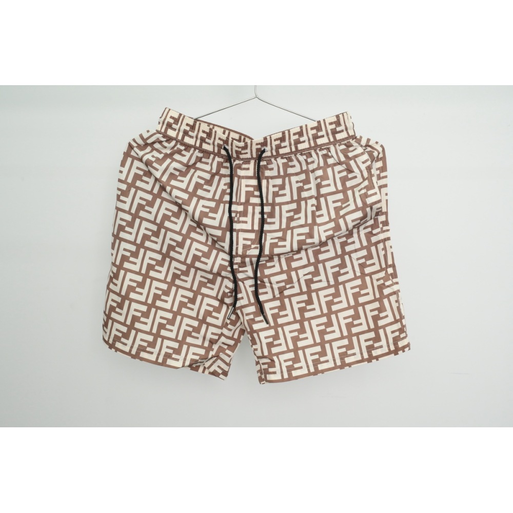 Fendi Fabric Swim Shorts Beige CK AA9BN