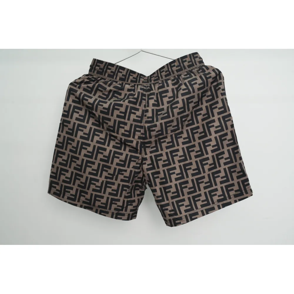 fendi ff motif swim shorts brown ck ss22