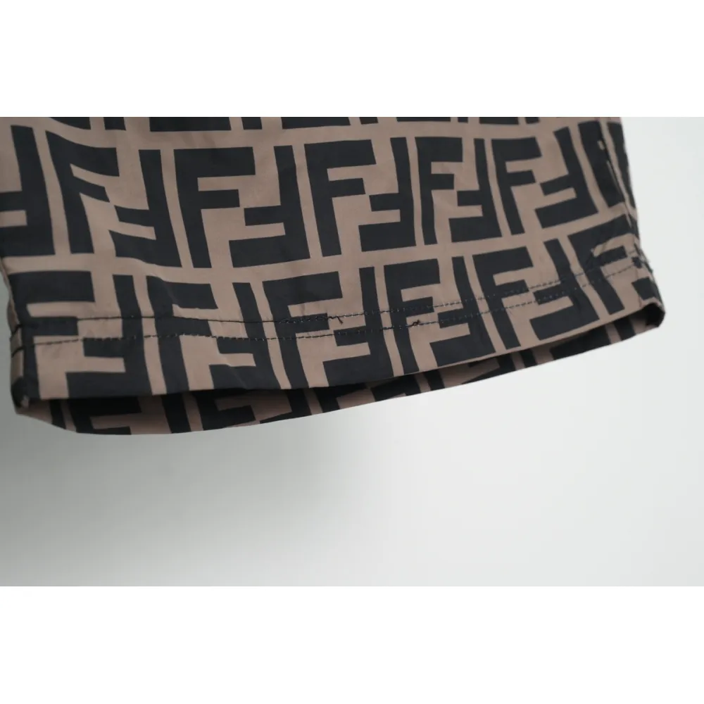 fendi ff motif swim shorts brown ck ss22