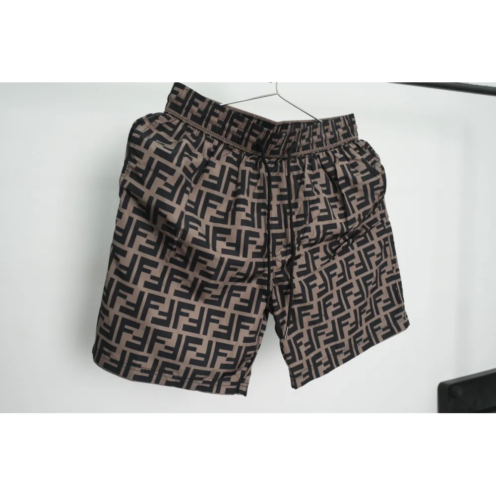 fendi ff motif swim shorts brown ck ss22