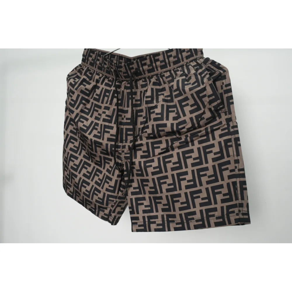 fendi ff motif swim shorts brown ck ss22