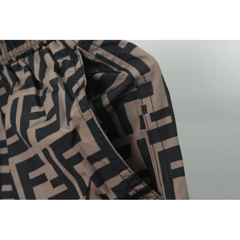 Fendi FF Motif Swim Shorts Brown CK SS22
