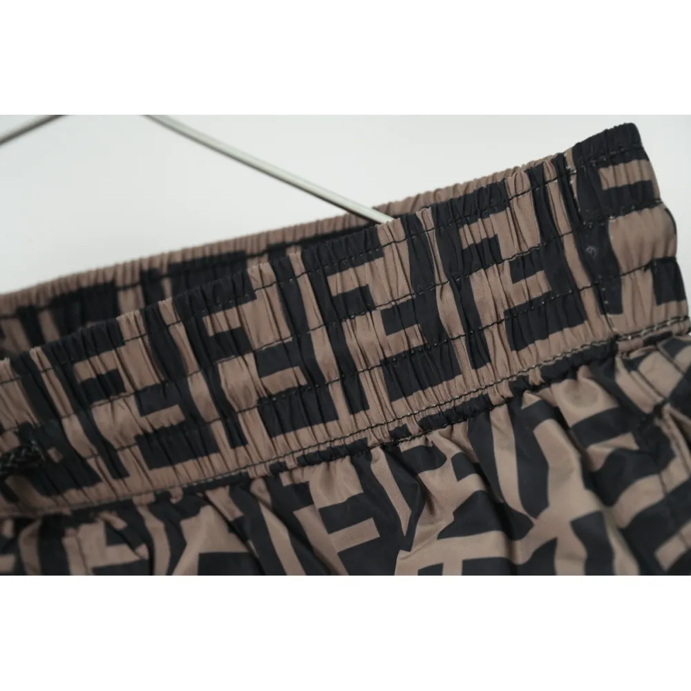 fendi ff motif swim shorts brown ck ss22