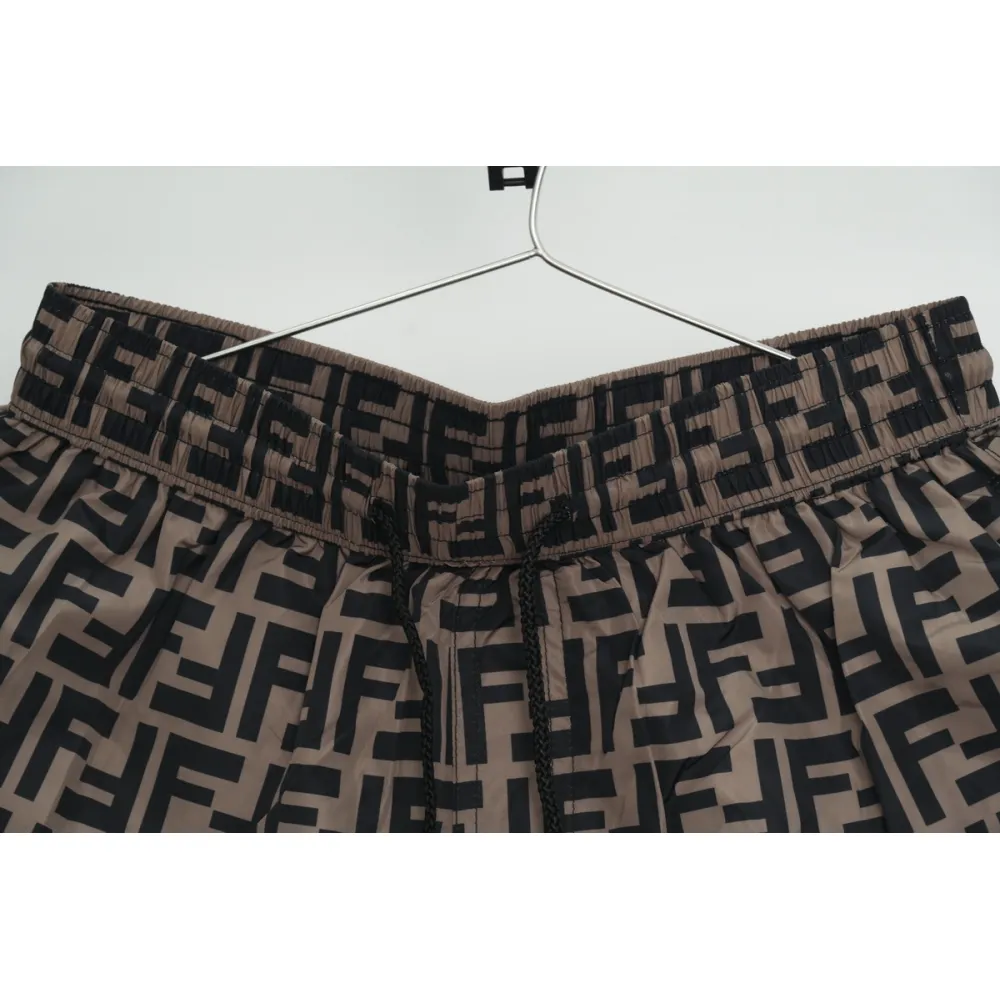 fendi ff motif swim shorts brown ck ss22