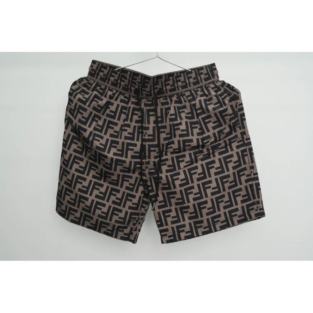 fendi ff motif swim shorts brown ck ss22