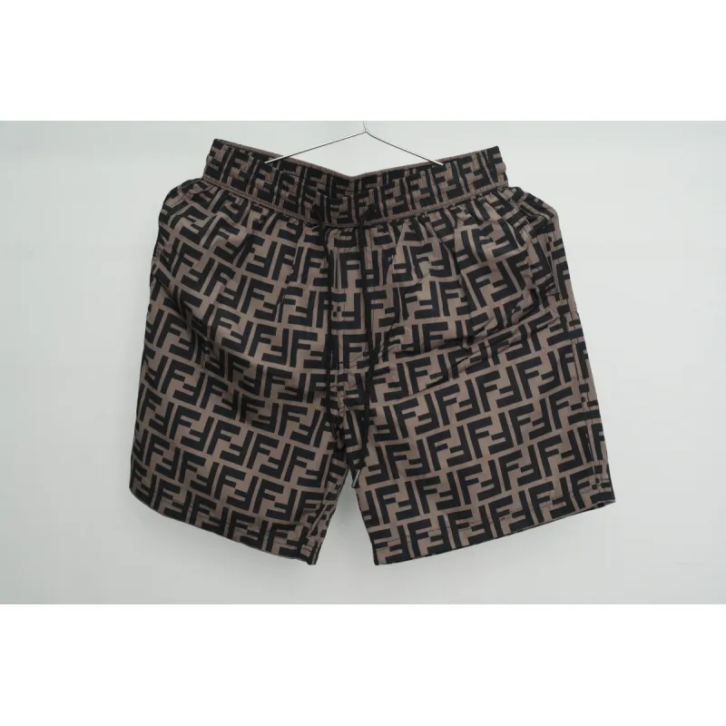 Fendi FF Motif Swim Shorts Brown CK SS22