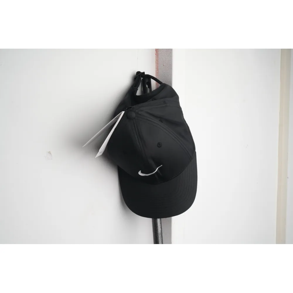 [add one] nike swoosh peaked cap black ck0708