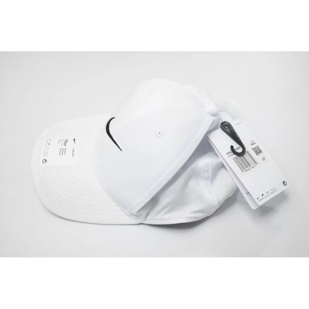 [add one] nike swoosh peaked cap white ck0708