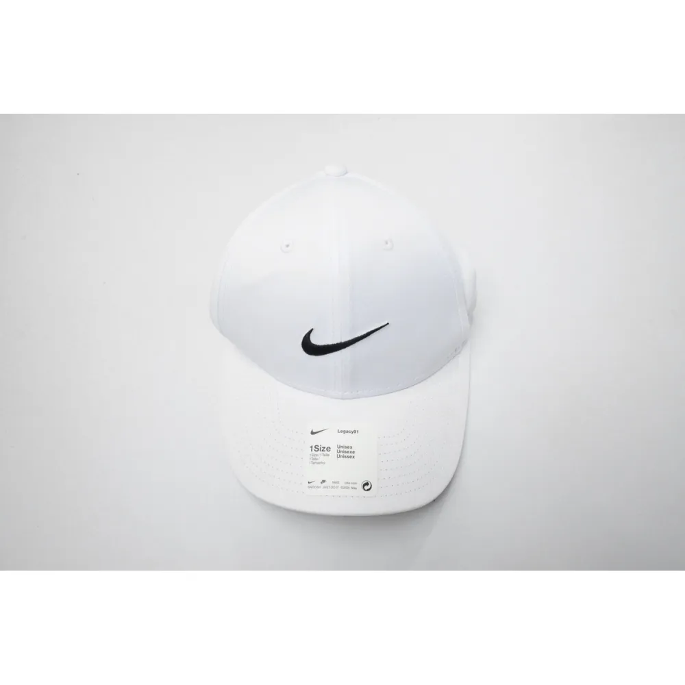 [add one] nike swoosh peaked cap white ck0708