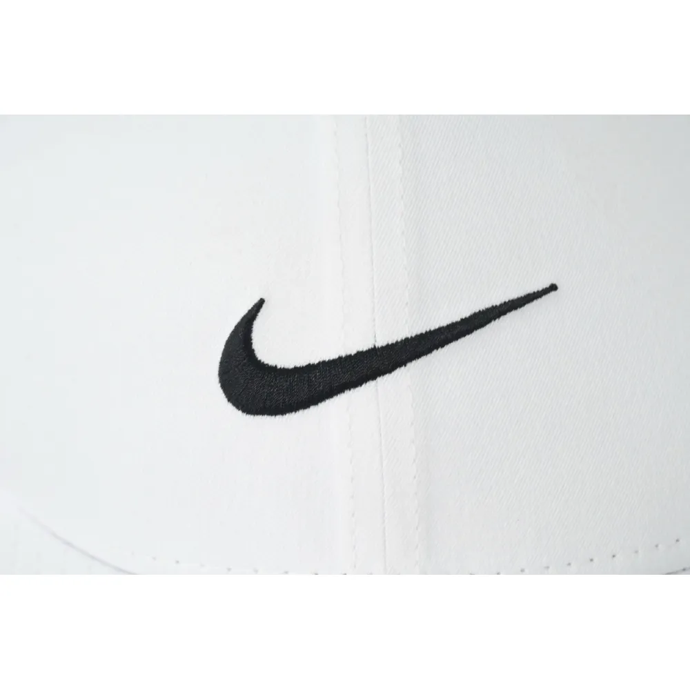 [add one] nike swoosh peaked cap white ck0708