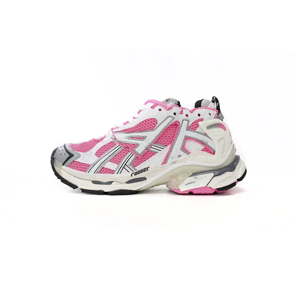 balenciaga runner white fluo pink 677402 w3rbn 9155