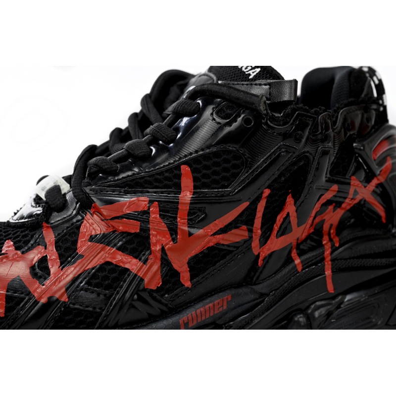Balenciaga Runner Graffiti Black Red 677402 W3RB1 0102