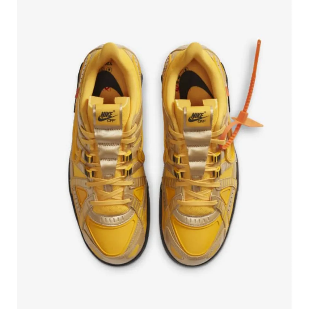ljr batch nike air rubber dunk off-white university gold cu6015-700