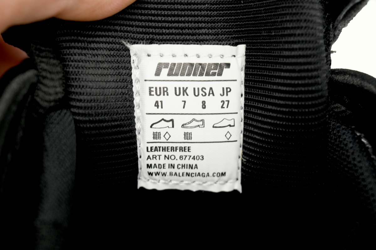 【Top PK Version】Balenciaga Runner Black
