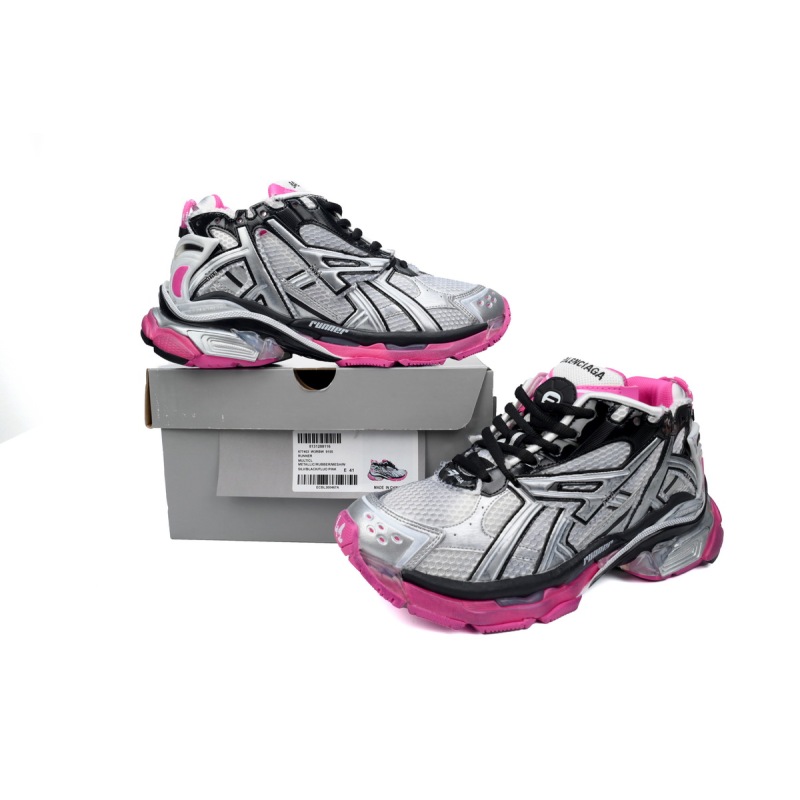 Balenciaga Runner Silver Pink 677402 W3RB2 9155
