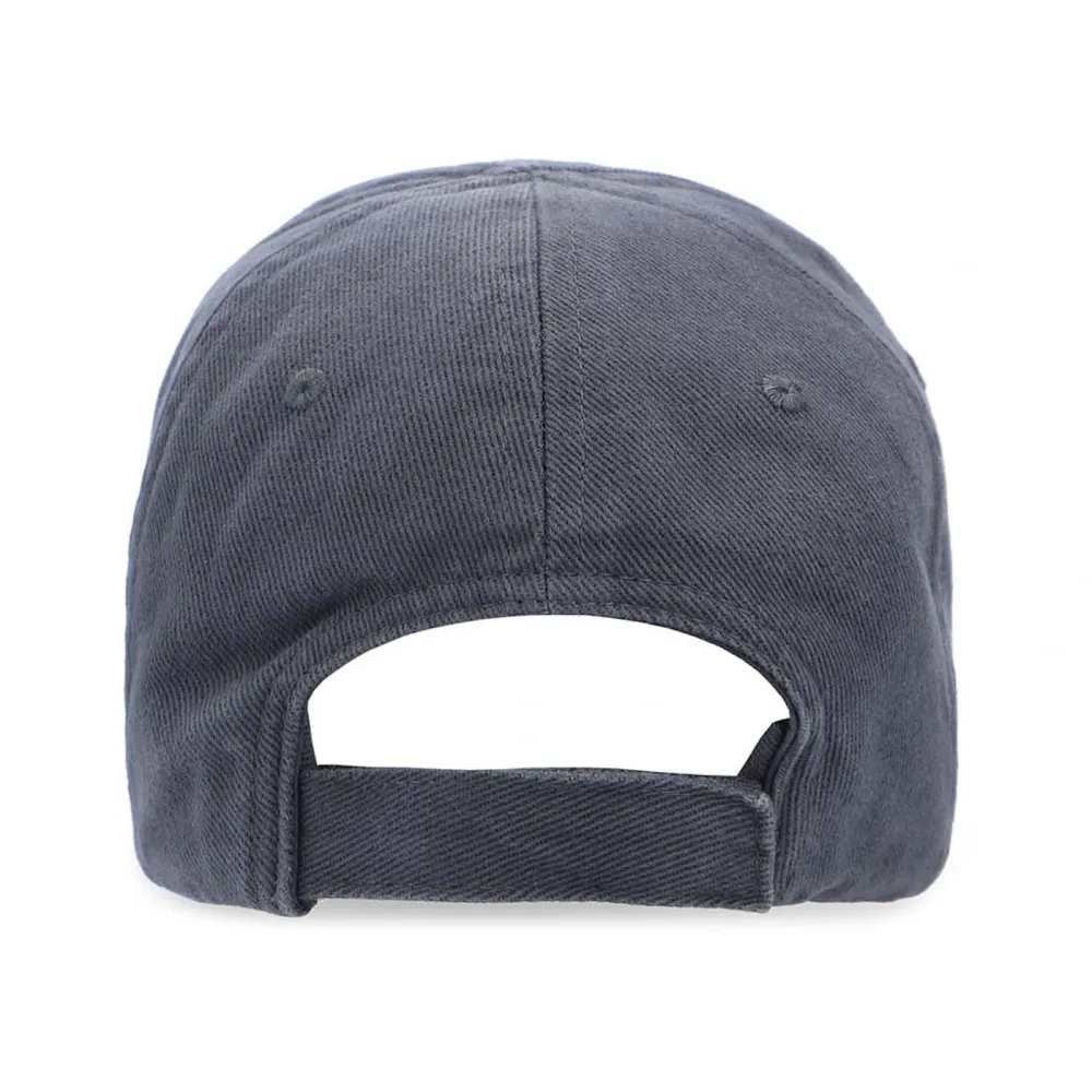 [add one] balenciaga washed out baseball cap dark grey ck0723