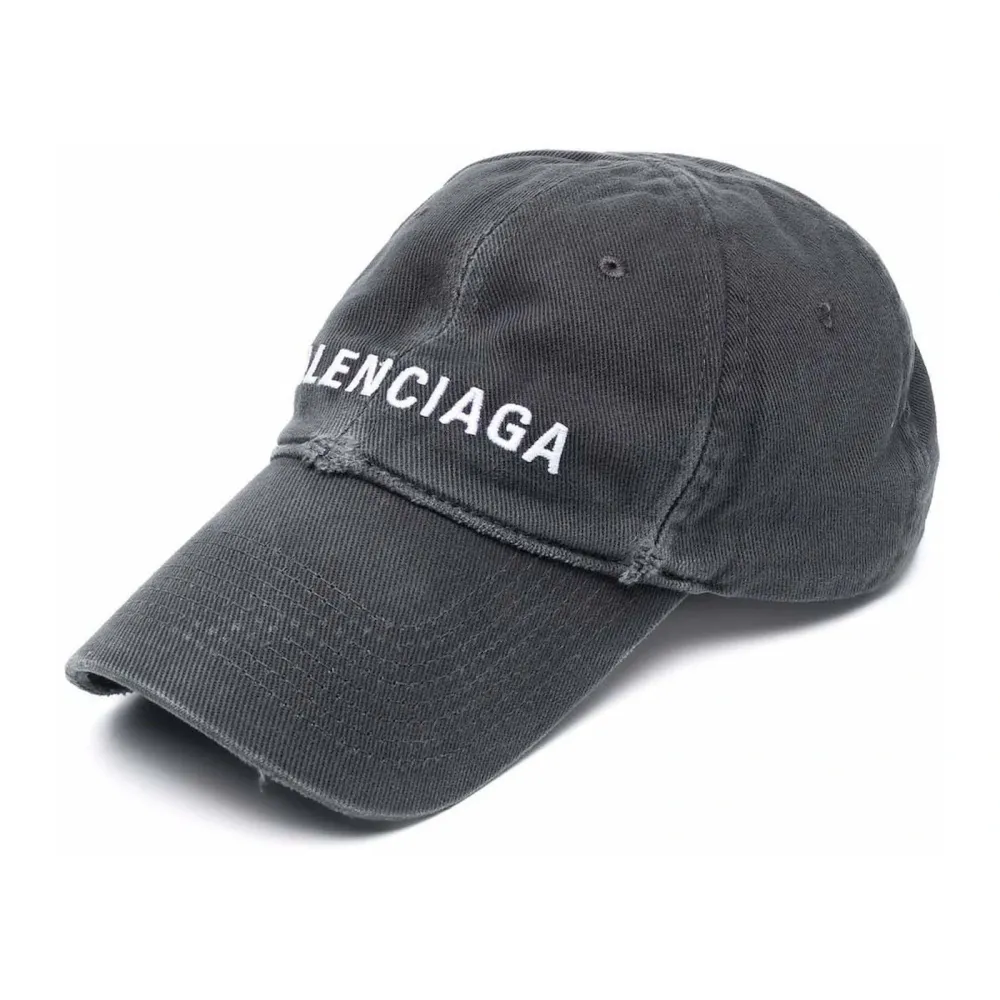 [add one] balenciaga washed out baseball cap dark grey ck0723