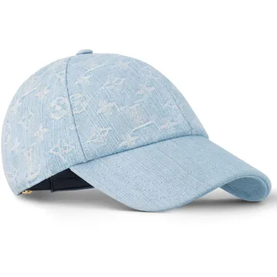 [Add One] Louis Vuitton Monogram Denim Cap Sky Blue Denim CK0723 01