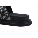 Dior Aqua Sandal Beige and Black Dior Oblique Jacquard 3SA135ZSA_H561