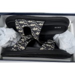 Dior Aqua Sandal Beige and Black Dior Oblique Jacquard 3SA135ZSA_H561