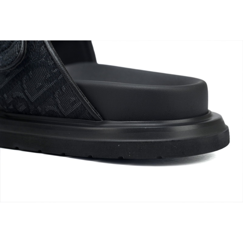 Dior Aqua Sandal Black Dior Oblique Jacquard 3SA135ZSA_H969