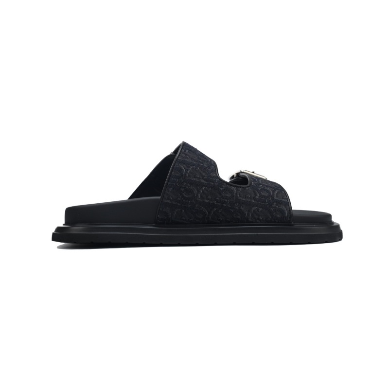 Dior Aqua Sandal Black Dior Oblique Jacquard 3SA135ZSA_H969