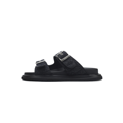 Dior Aqua Sandal Black Dior Oblique Jacquard 3SA135ZSA_H969 01