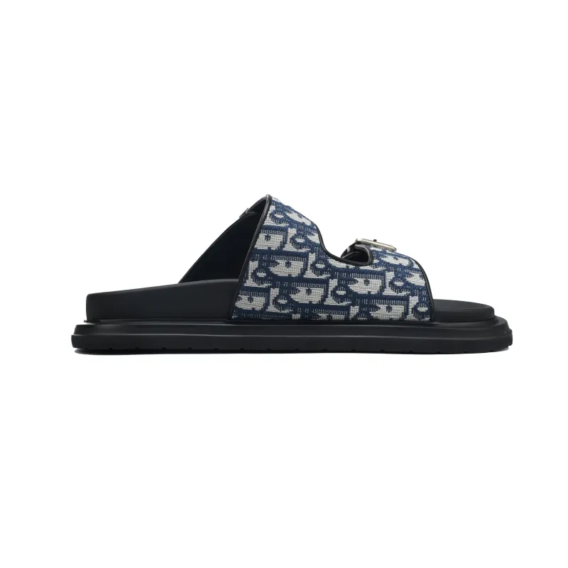 Dior Aqua Sandal Blue Dior Oblique Jacquard 3SA135ZSA_H969