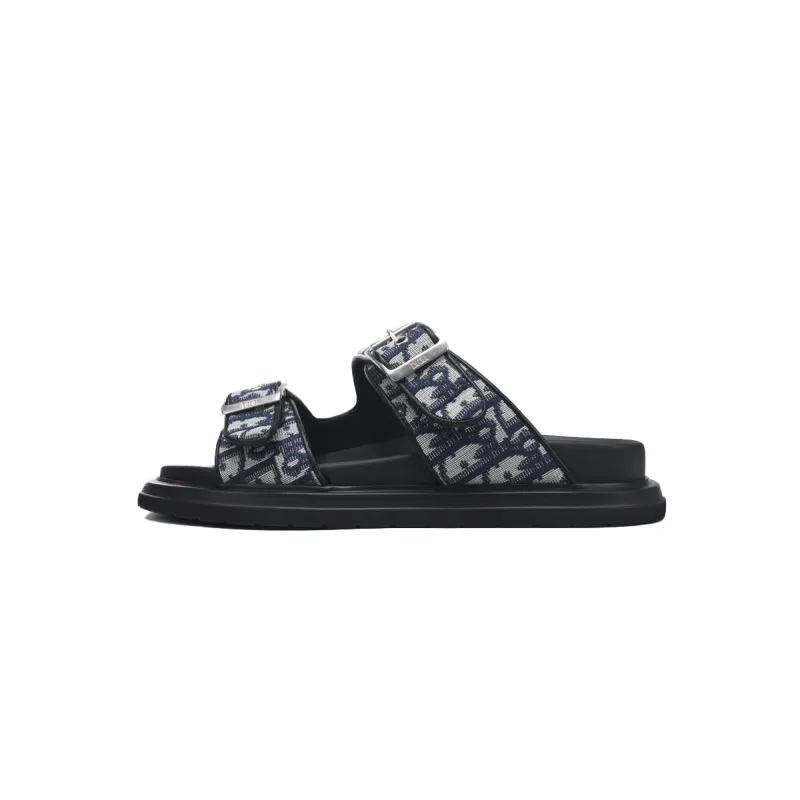 Dior Aqua Sandal Blue Dior Oblique Jacquard 3SA135ZSA_H969