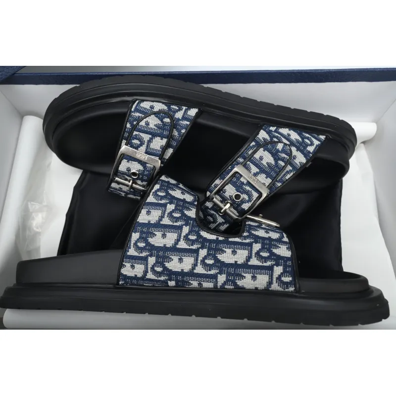 Dior Aqua Sandal Blue Dior Oblique Jacquard 3SA135ZSA_H969