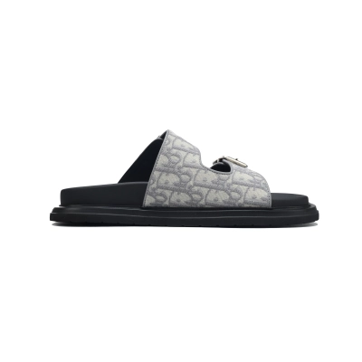 Dior Aqua Sandal Deep Gray Dior Oblique Jacquard 3SA135ZSA_H557 02