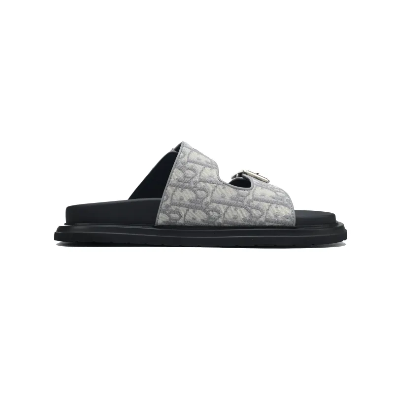 Dior Aqua Sandal Deep Gray Dior Oblique Jacquard 3SA135ZSA_H557