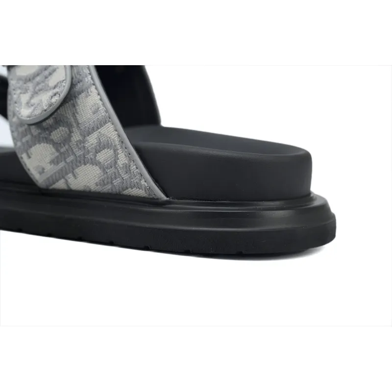 Dior Aqua Sandal Deep Gray Dior Oblique Jacquard 3SA135ZSA_H557
