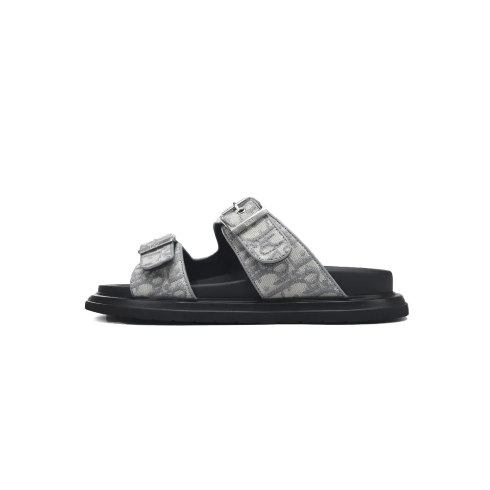 dior aqua sandal deep gray dior oblique jacquard 3sa135zsa_h557