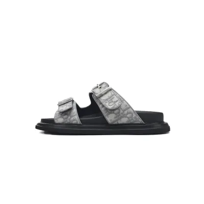 Dior Aqua Sandal Deep Gray Dior Oblique Jacquard 3SA135ZSA_H557 01
