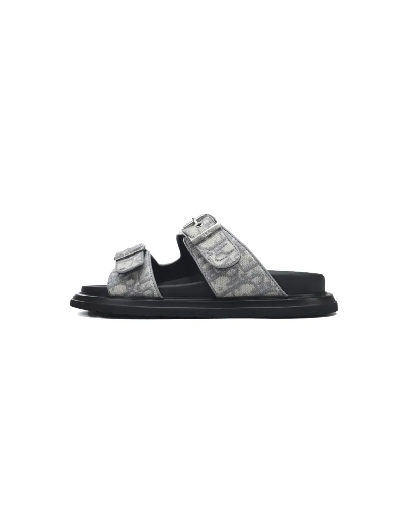 dior aqua sandal deep gray dior oblique jacquard 3sa135zsa_h557