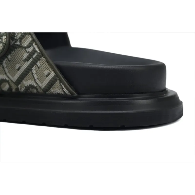 Dior Aqua Sandal Khaki Dior Oblique Jacquard 3SA135ZSA_H603