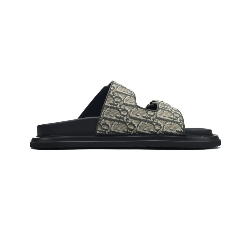 Dior Aqua Sandal Khaki Dior Oblique Jacquard 3SA135ZSA_H603