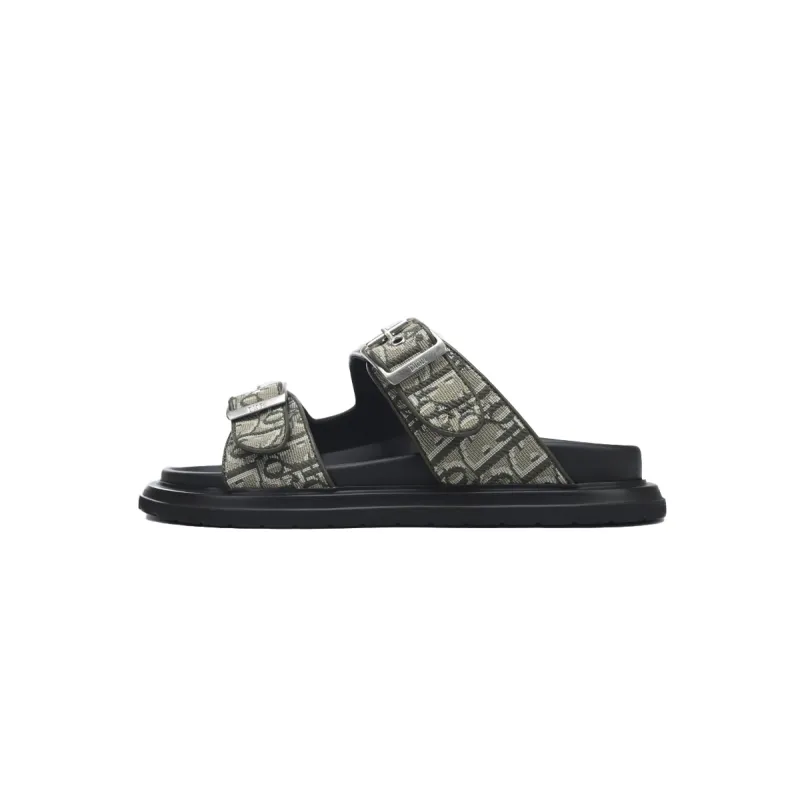 Dior Aqua Sandal Khaki Dior Oblique Jacquard 3SA135ZSA_H603