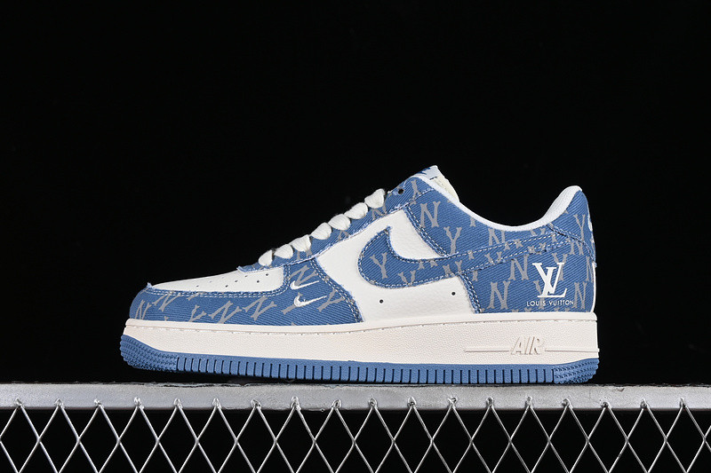 Louis Vuitton x Nike Air Force 1 White Blue Grey HD1968-028
