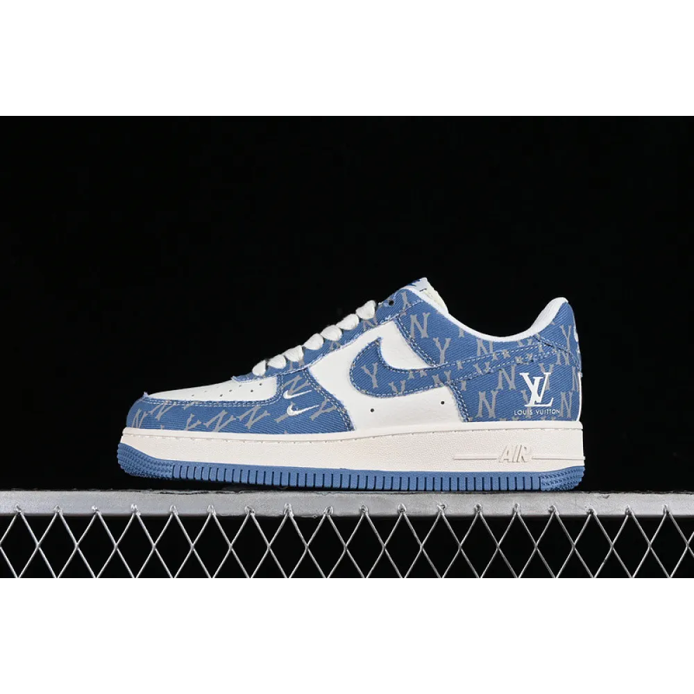 Louis Vuitton x Nike Air Force 1 White Blue Grey HD1968-028