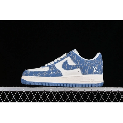 Louis Vuitton x Nike Air Force 1 White Blue Grey HD1968-028 01