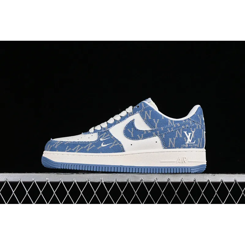 Louis Vuitton x Nike Air Force 1 White Blue Grey HD1968-028