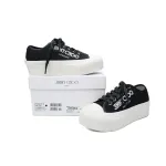 Jimmy Choo Palma Maxi Black and Latte Canvas Platform Trainers (Women) PALMAMAXIFCYE