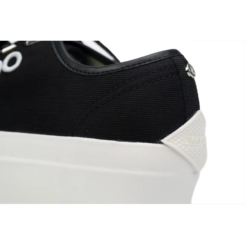 Jimmy Choo Palma Maxi Black and Latte Canvas Platform Trainers (Women) PALMAMAXIFCYE