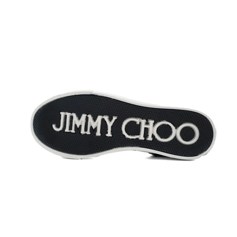 Jimmy Choo Palma Maxi Black and Latte Canvas Platform Trainers (Women) PALMAMAXIFCYE