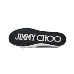 Jimmy Choo Palma Maxi Black and Latte Canvas Platform Trainers PALMAMAXIFCYE013921